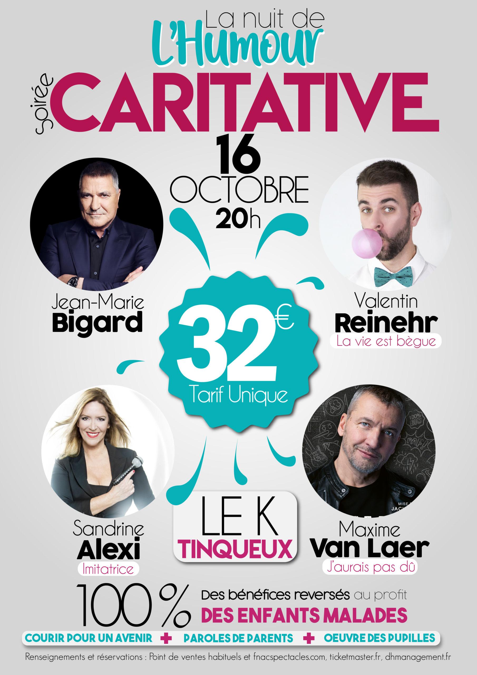 La nuit de l'humour / Soirée caritative - Le Kabaret - Reims - Tinqueux (51)